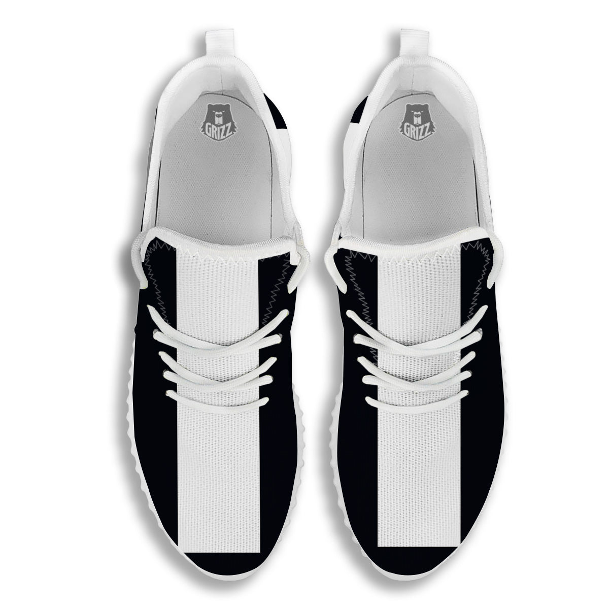 Aries Sign White And Black Print White Walking Shoes-grizzshop