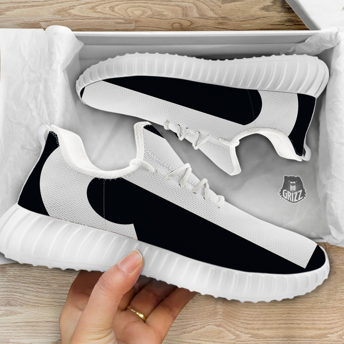 Aries Sign White And Black Print White Walking Shoes-grizzshop