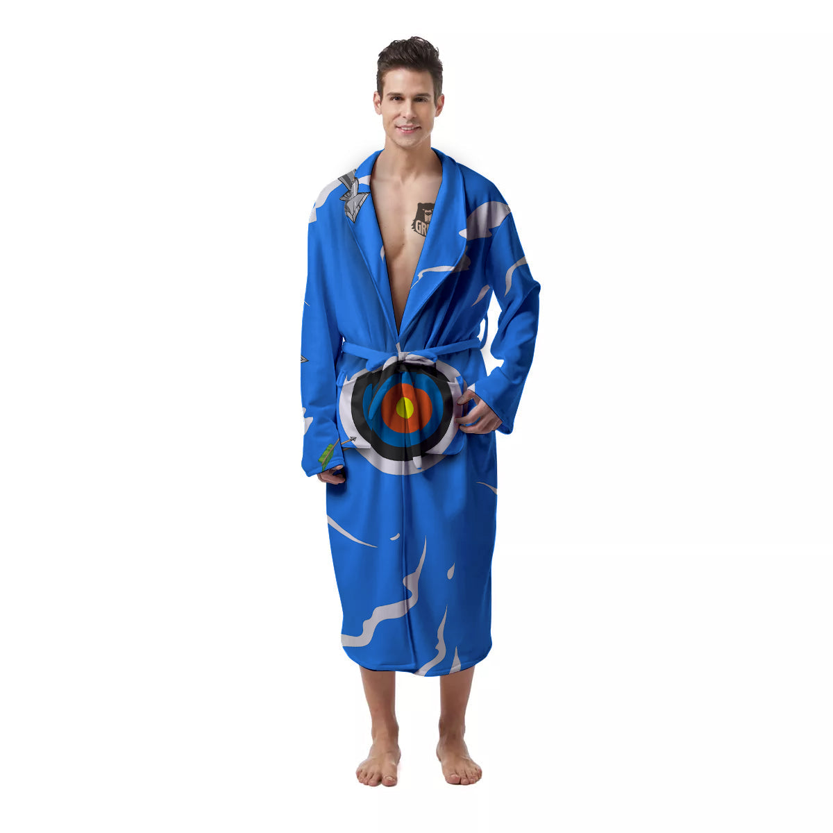 Arrows Are Casting At The Target Print Men's Robe-grizzshop