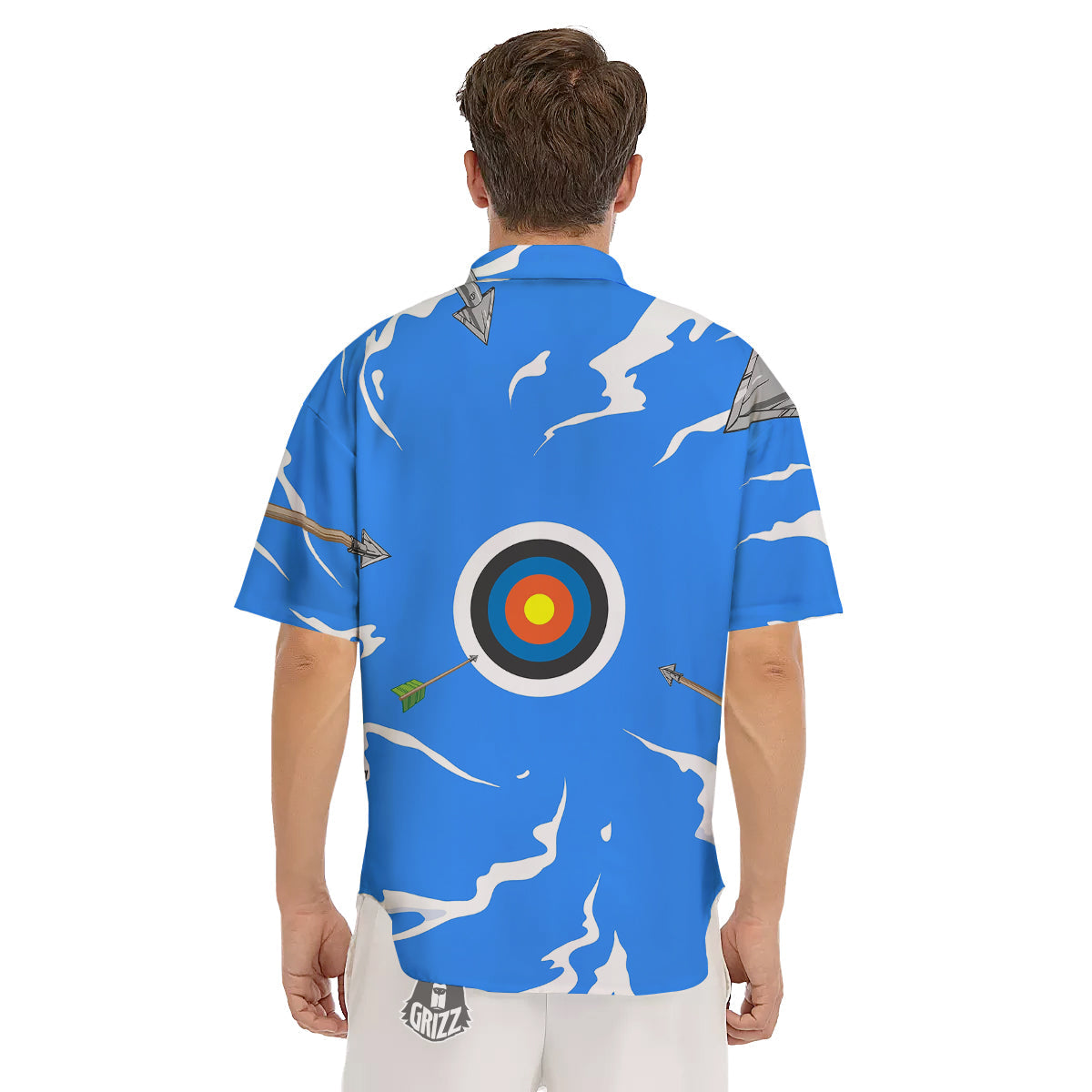 Arrows Are Casting At The Target Print Men's Short Sleeve Shirts-grizzshop