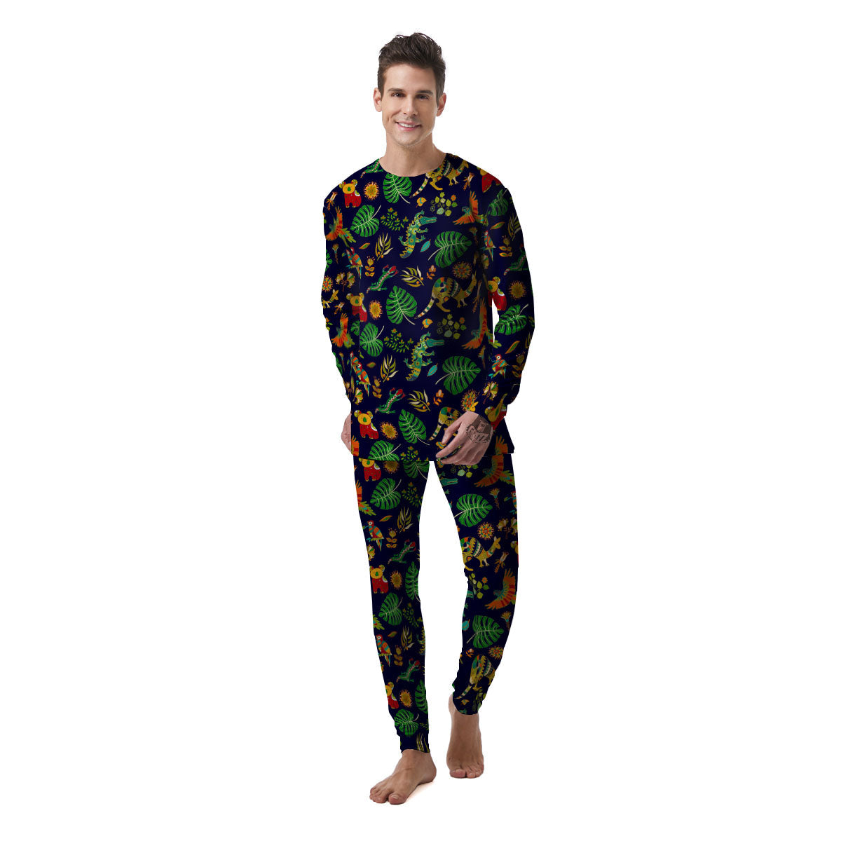 Art Australian Aboriginal Print Men's Pajamas-grizzshop