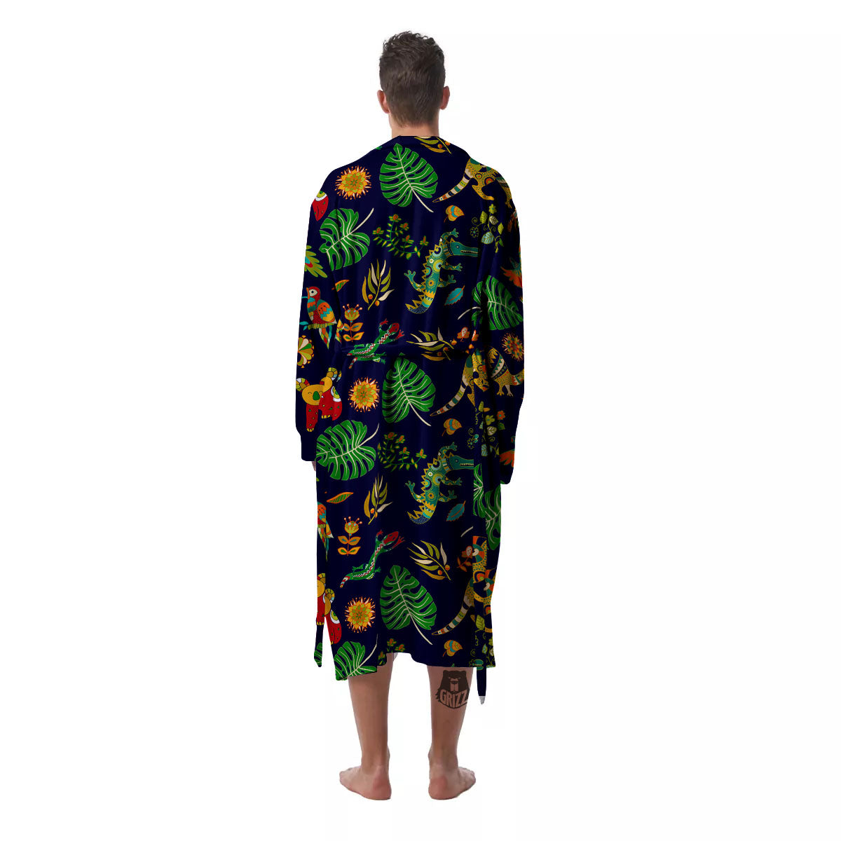 Art Australian Aboriginal Print Men's Robe-grizzshop