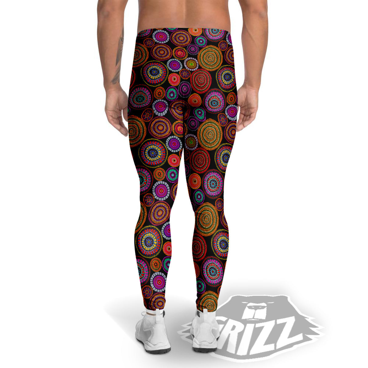 Art Australian Aboriginal Print Pattern Men's Leggings-grizzshop