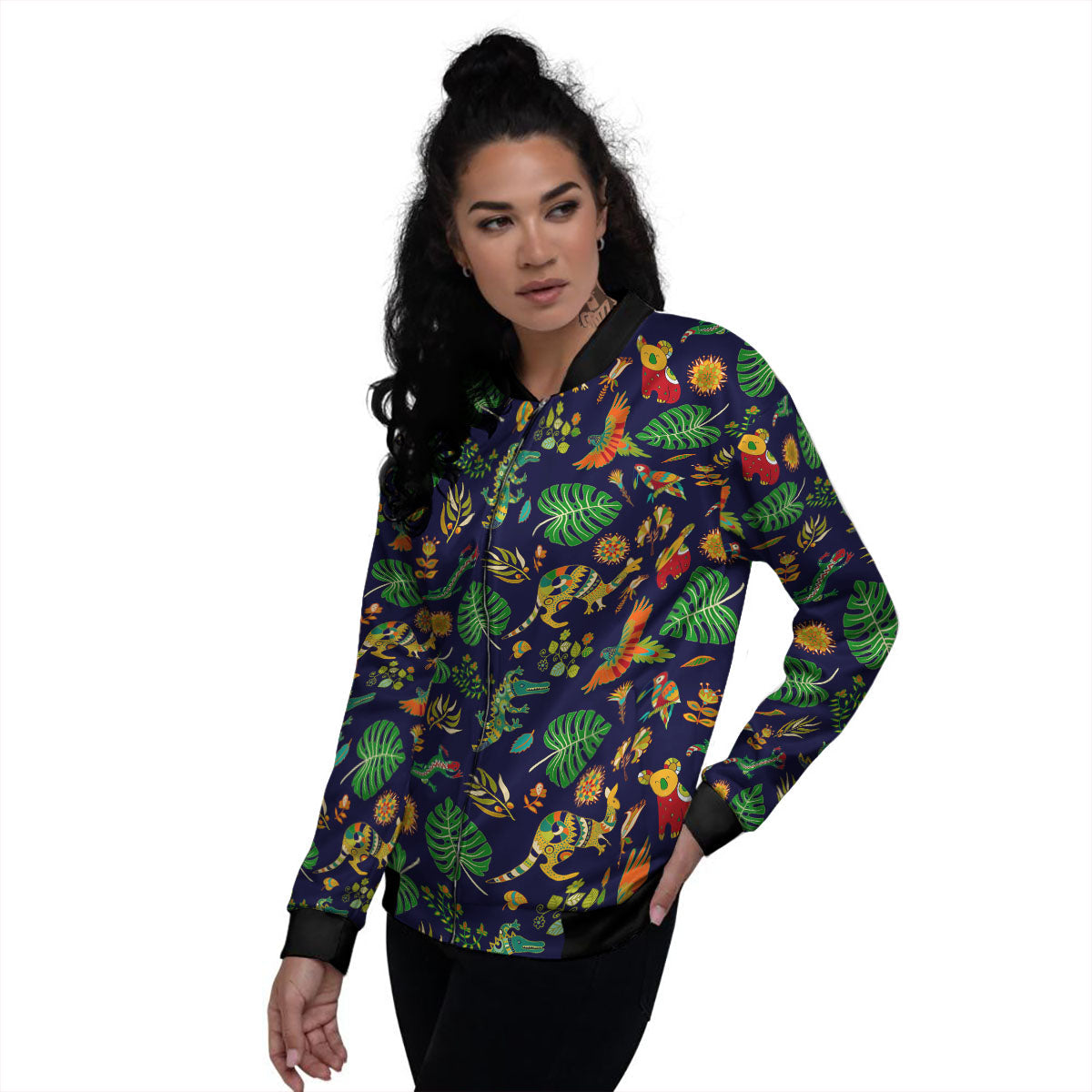 Art Australian Aboriginal Print Women's Bomber Jacket-grizzshop