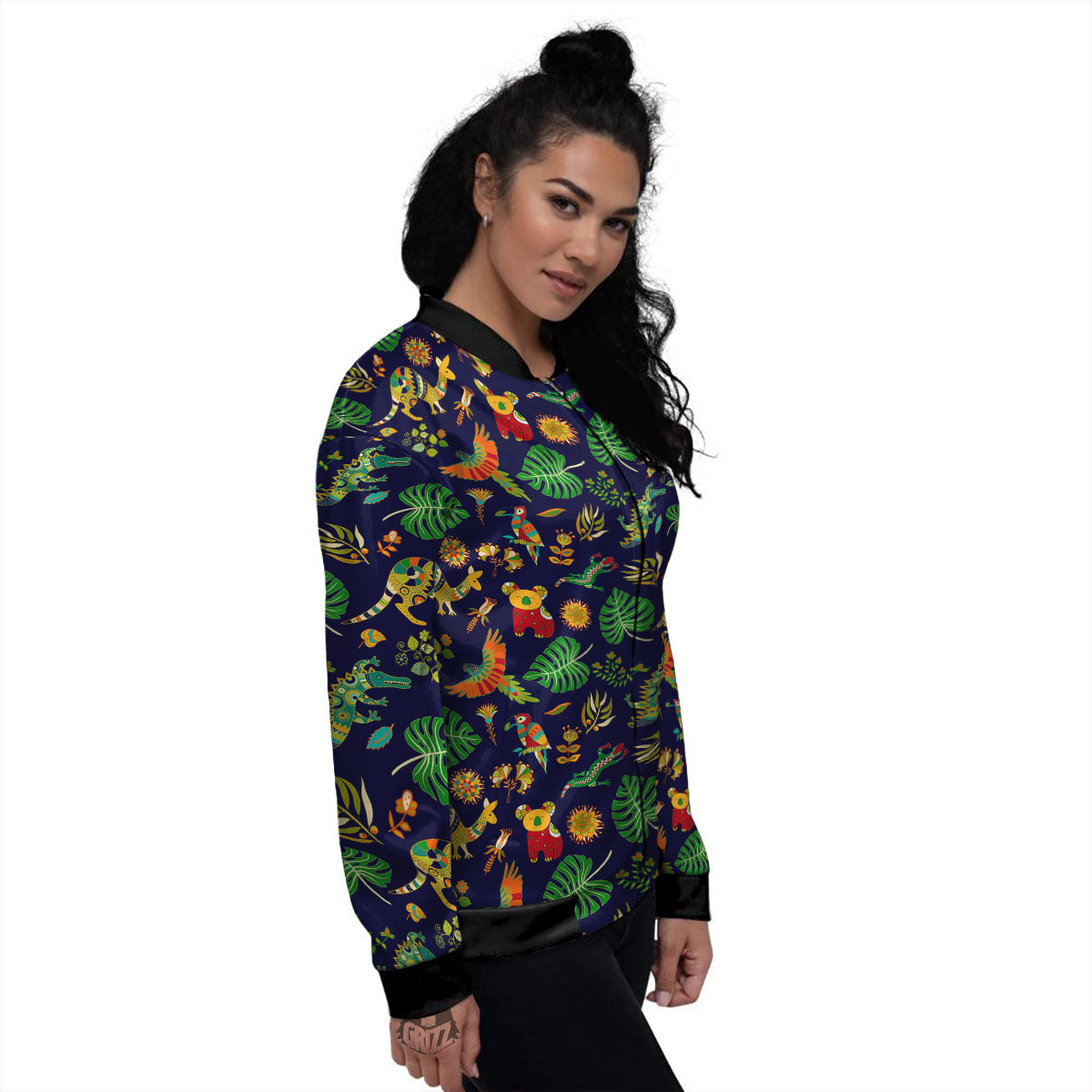 Art Australian Aboriginal Print Women's Bomber Jacket-grizzshop