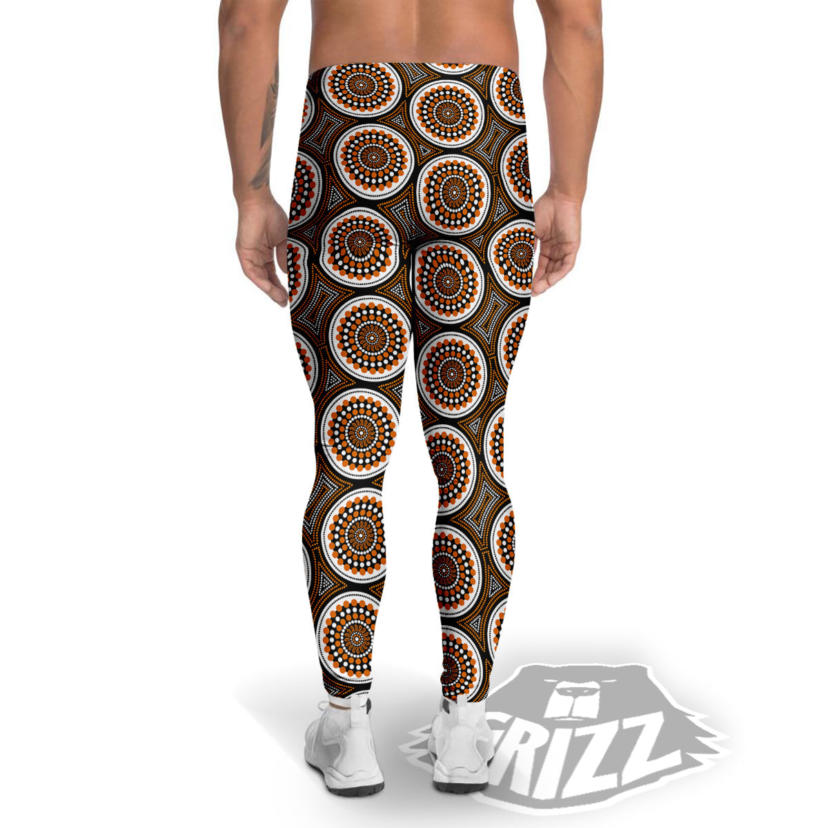 Art Dot Aboriginal Print Pattern Men's Leggings-grizzshop
