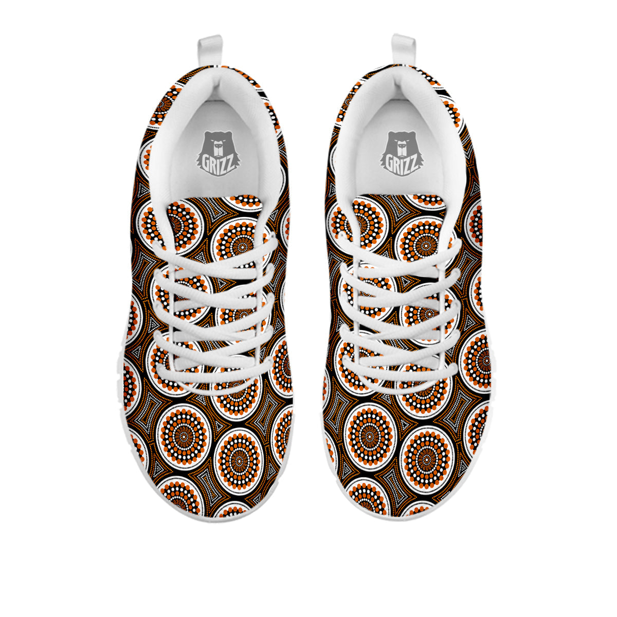 Art Dot Aboriginal Print Pattern White Sneaker-grizzshop