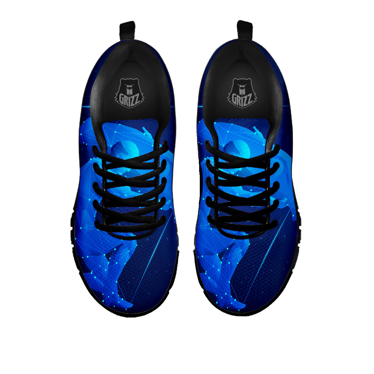 Astrological And Aquarius Signs Print Black Sneaker-grizzshop