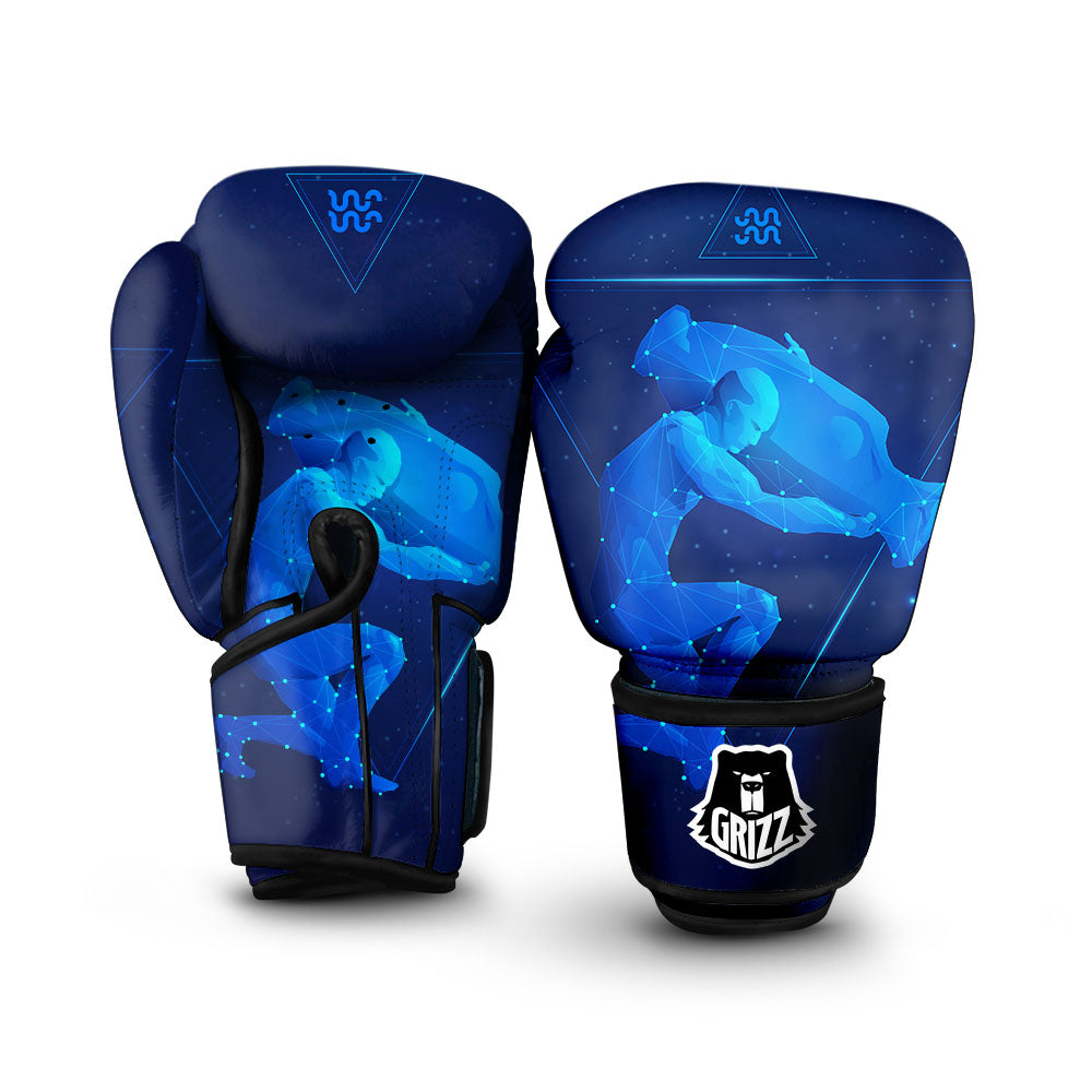 Astrological And Aquarius Signs Print Boxing Gloves-grizzshop