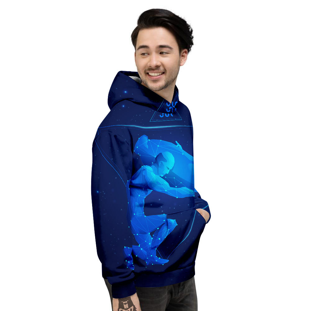 Astrological And Aquarius Signs Print Men's Hoodie-grizzshop