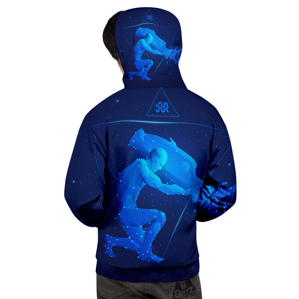 Astrological And Aquarius Signs Print Men's Hoodie-grizzshop