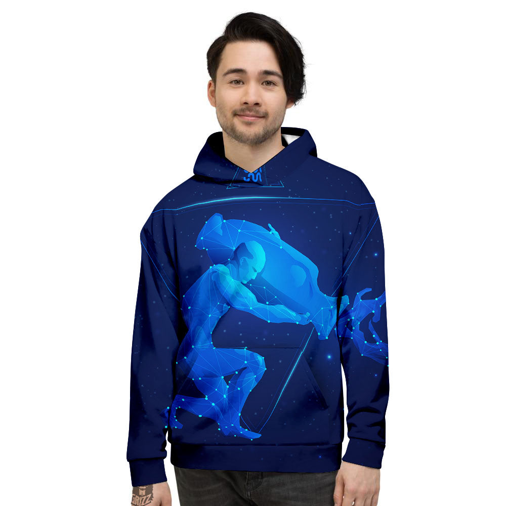 Astrological And Aquarius Signs Print Men's Hoodie-grizzshop