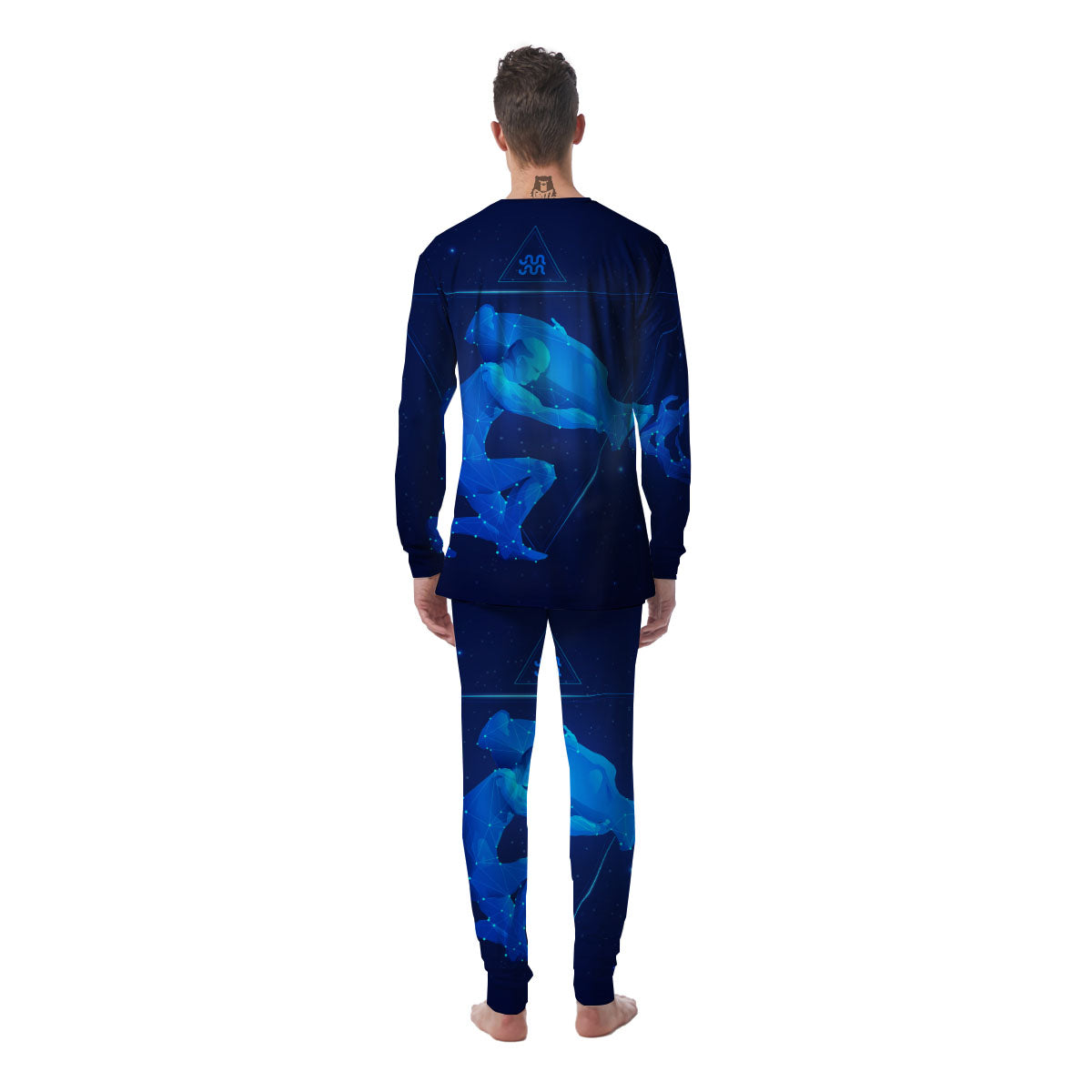 Astrological And Aquarius Signs Print Men's Pajamas-grizzshop