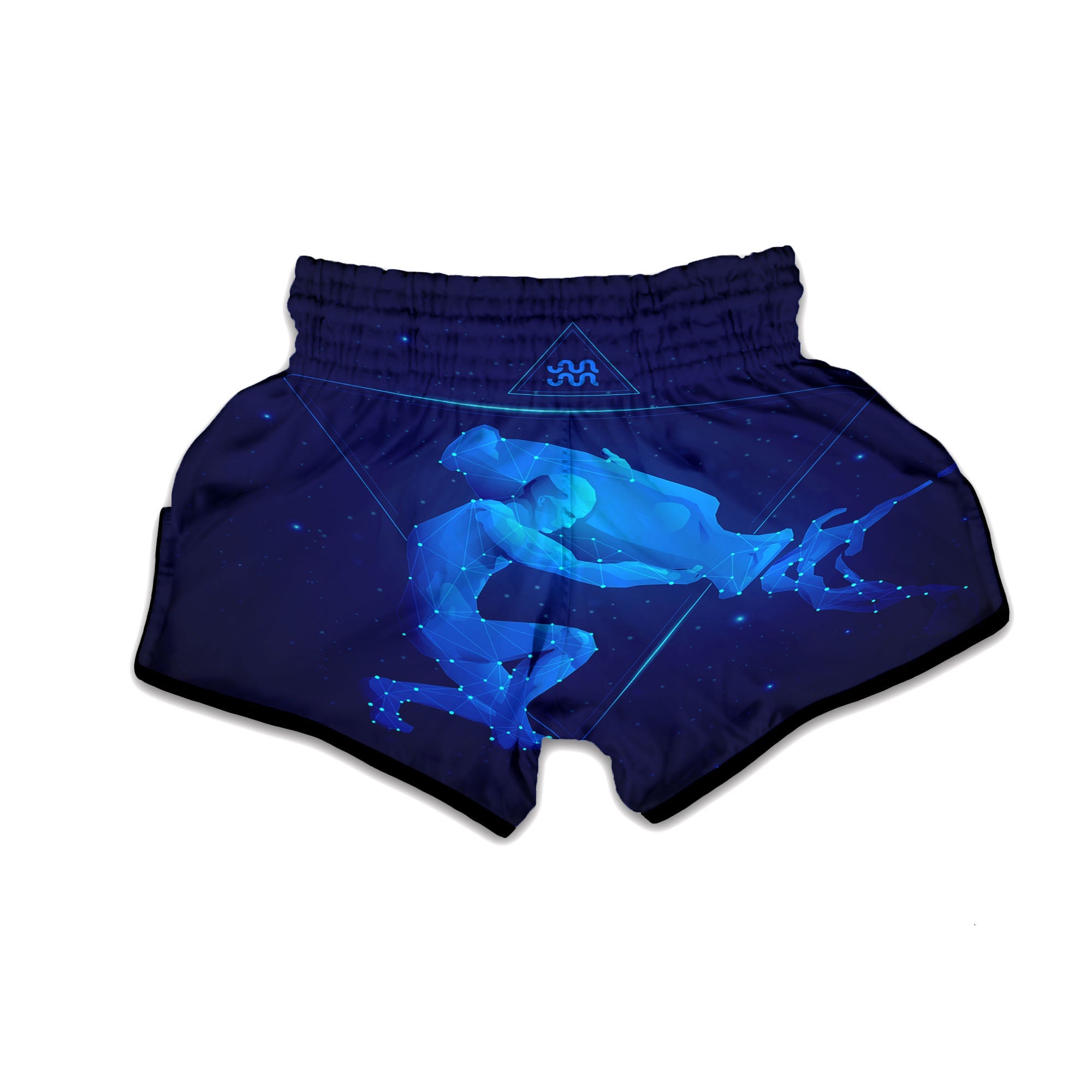 Astrological And Aquarius Signs Print Muay Thai Boxing Shorts-grizzshop