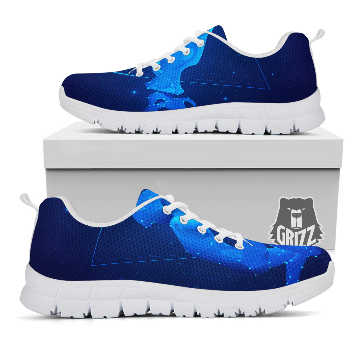 Astrological And Aquarius Signs Print White Sneaker-grizzshop