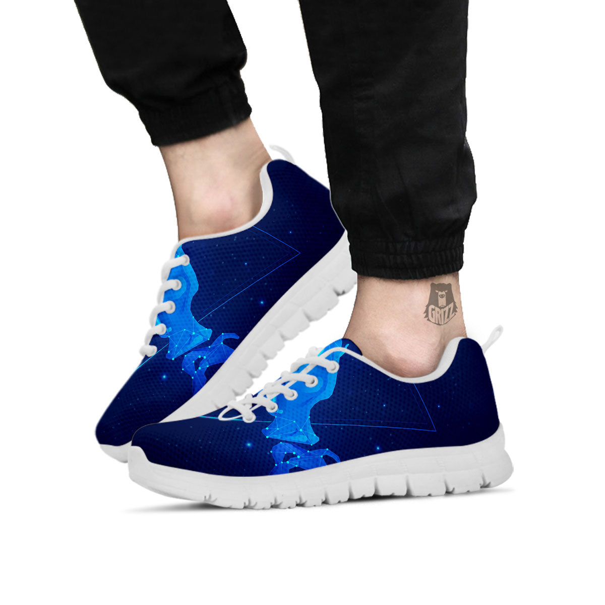 Astrological And Aquarius Signs Print White Sneaker-grizzshop