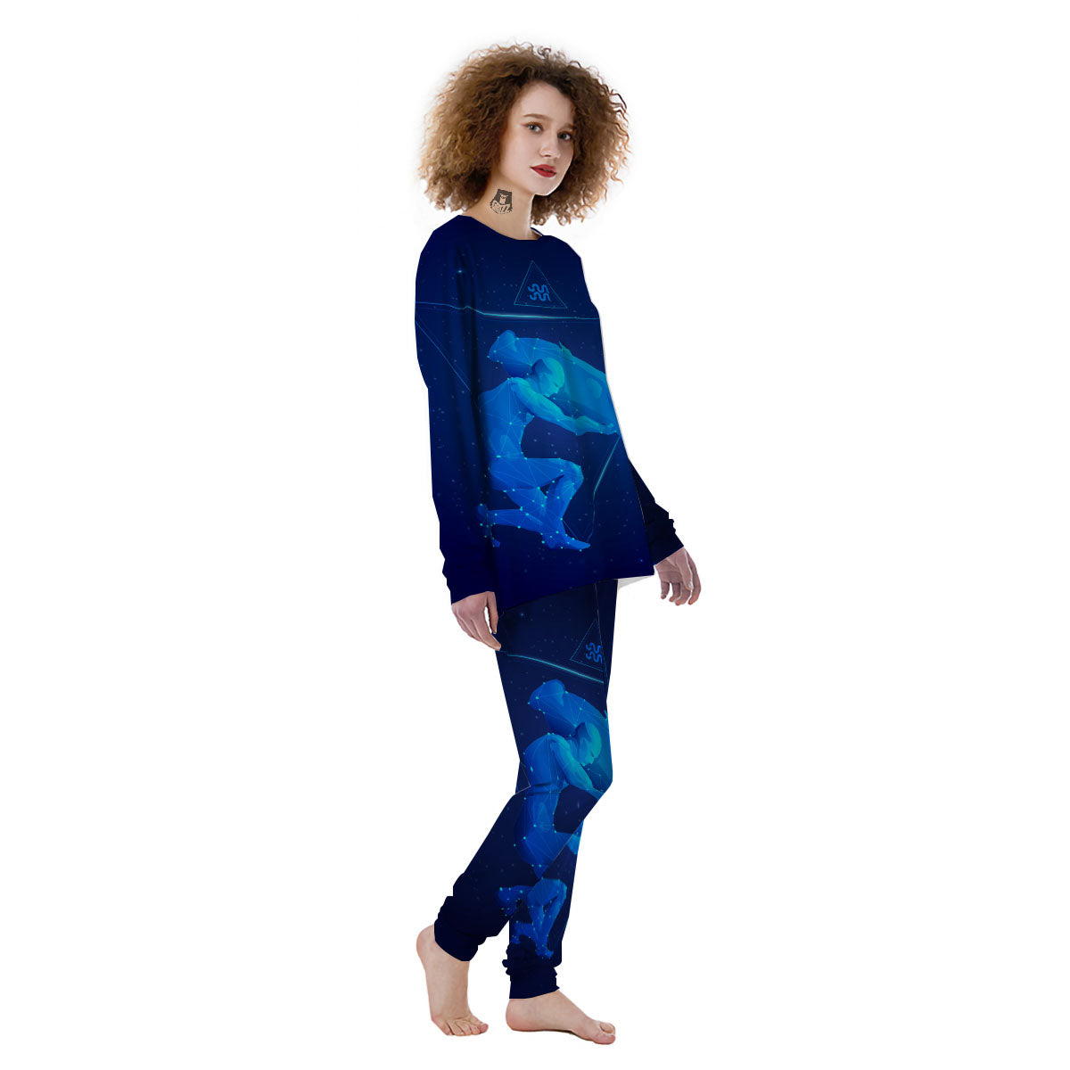 Astrological And Aquarius Signs Print Women's Pajamas-grizzshop