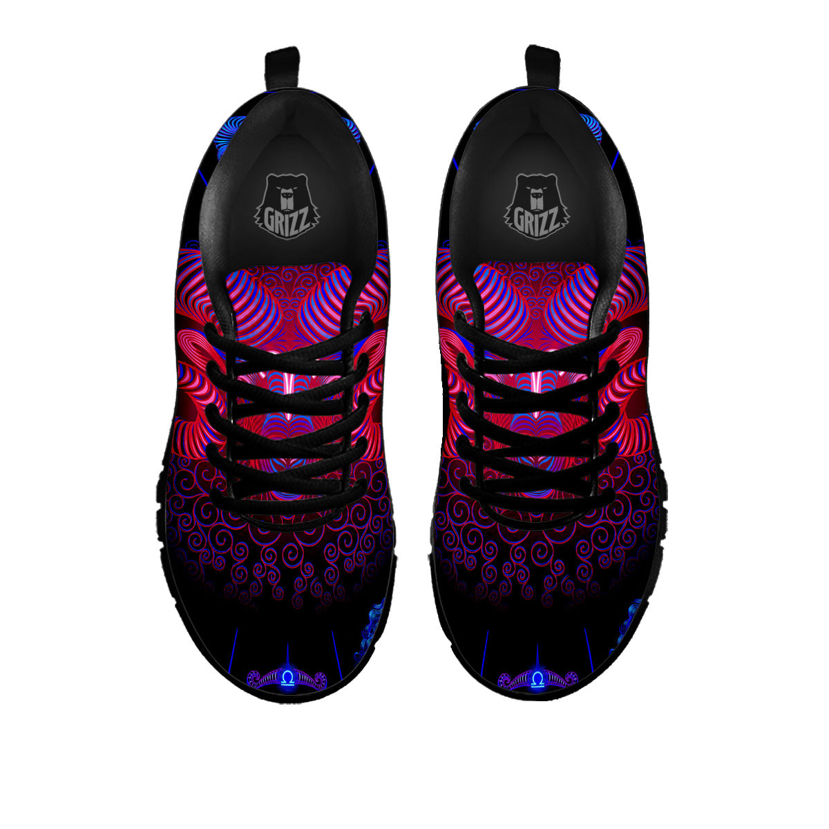 Astrological And Aries Signs Print Black Sneaker-grizzshop