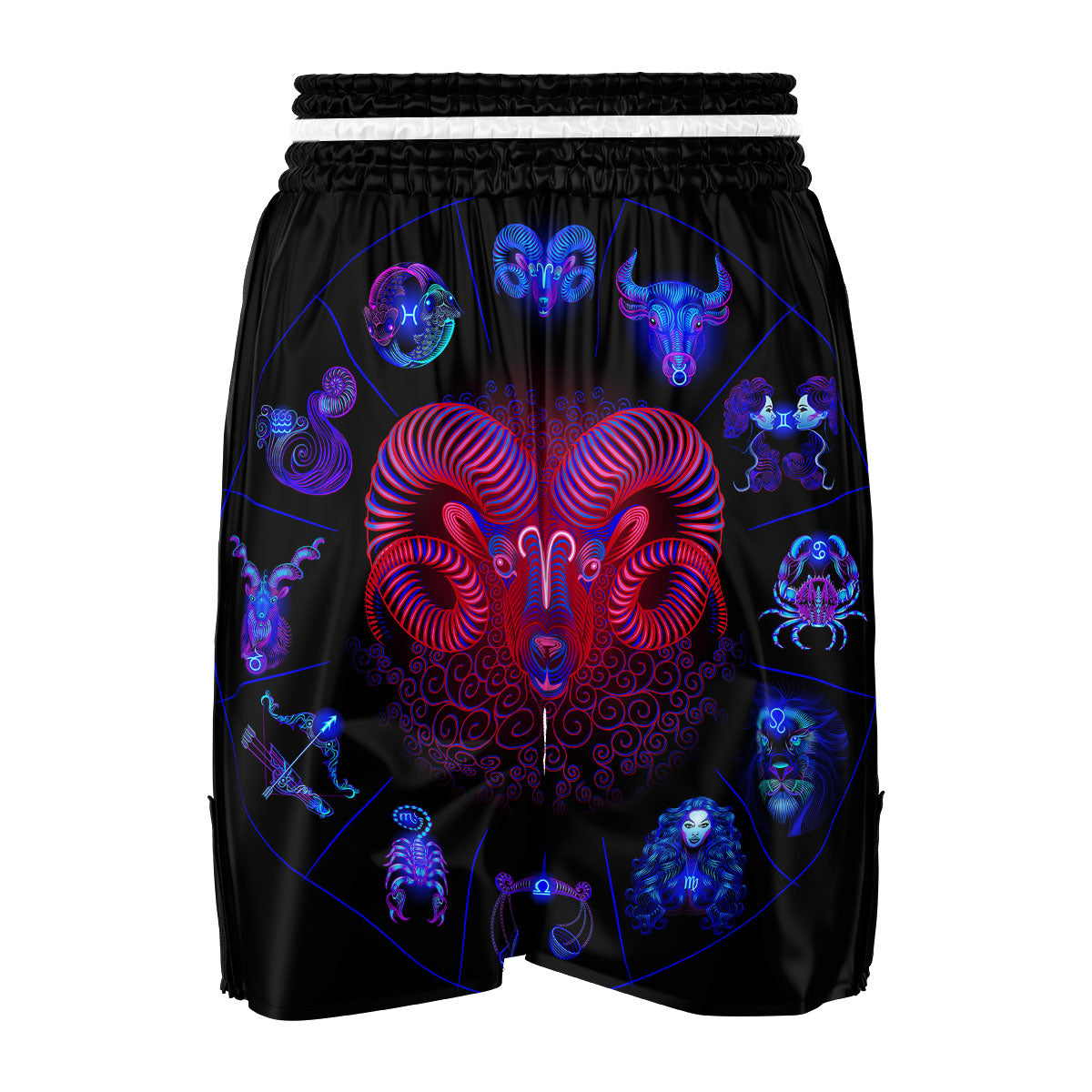 Astrological And Aries Signs Print Boxing Shorts-grizzshop