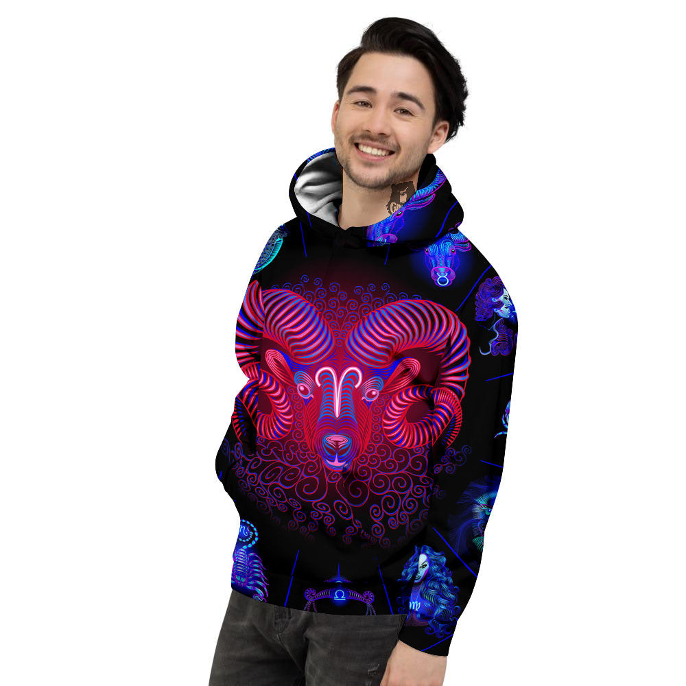Astrological And Aries Signs Print Men's Hoodie-grizzshop