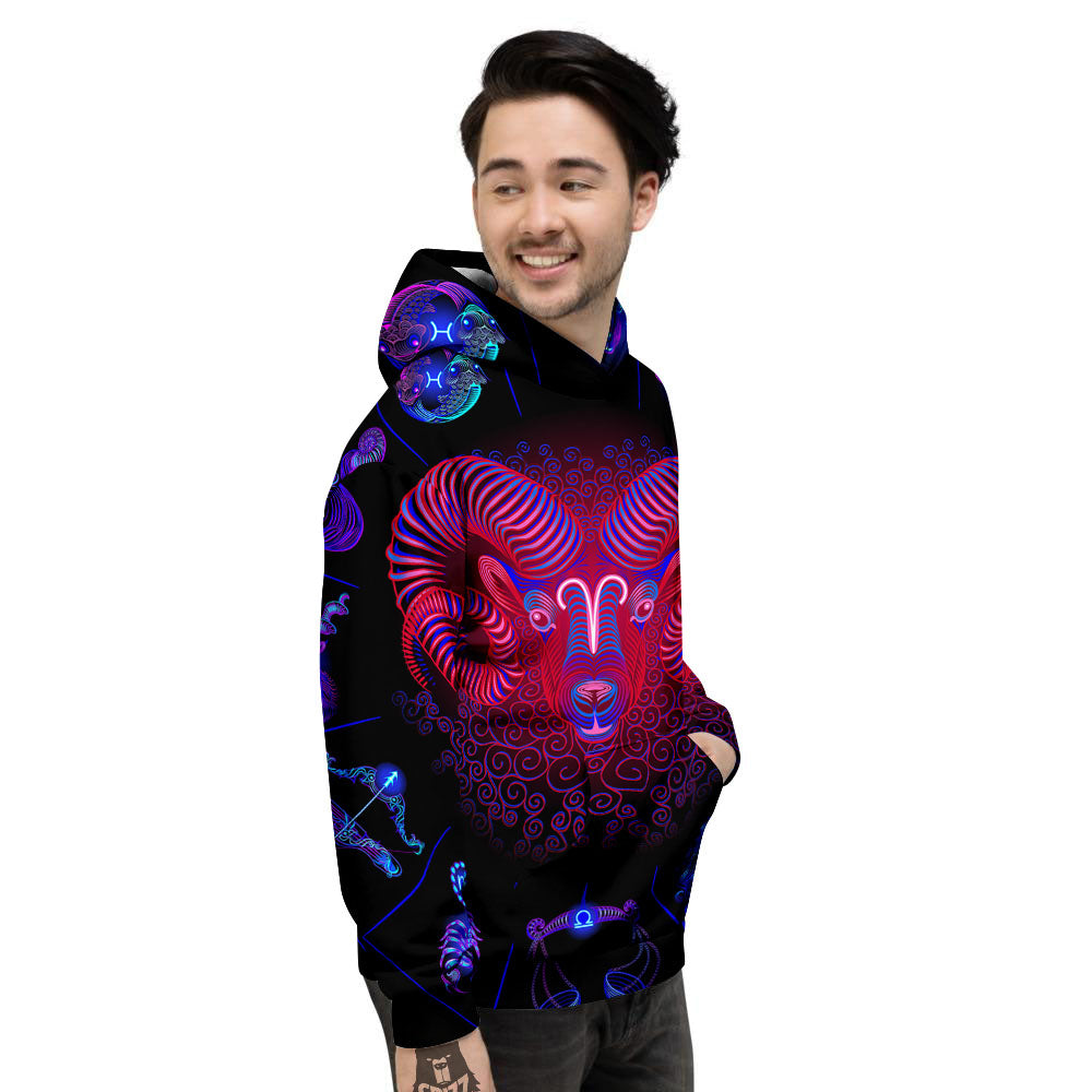 Astrological And Aries Signs Print Men's Hoodie-grizzshop