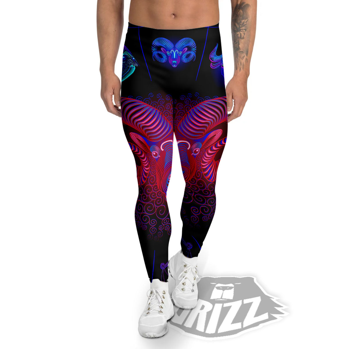 Astrological And Aries Signs Print Men's Leggings-grizzshop