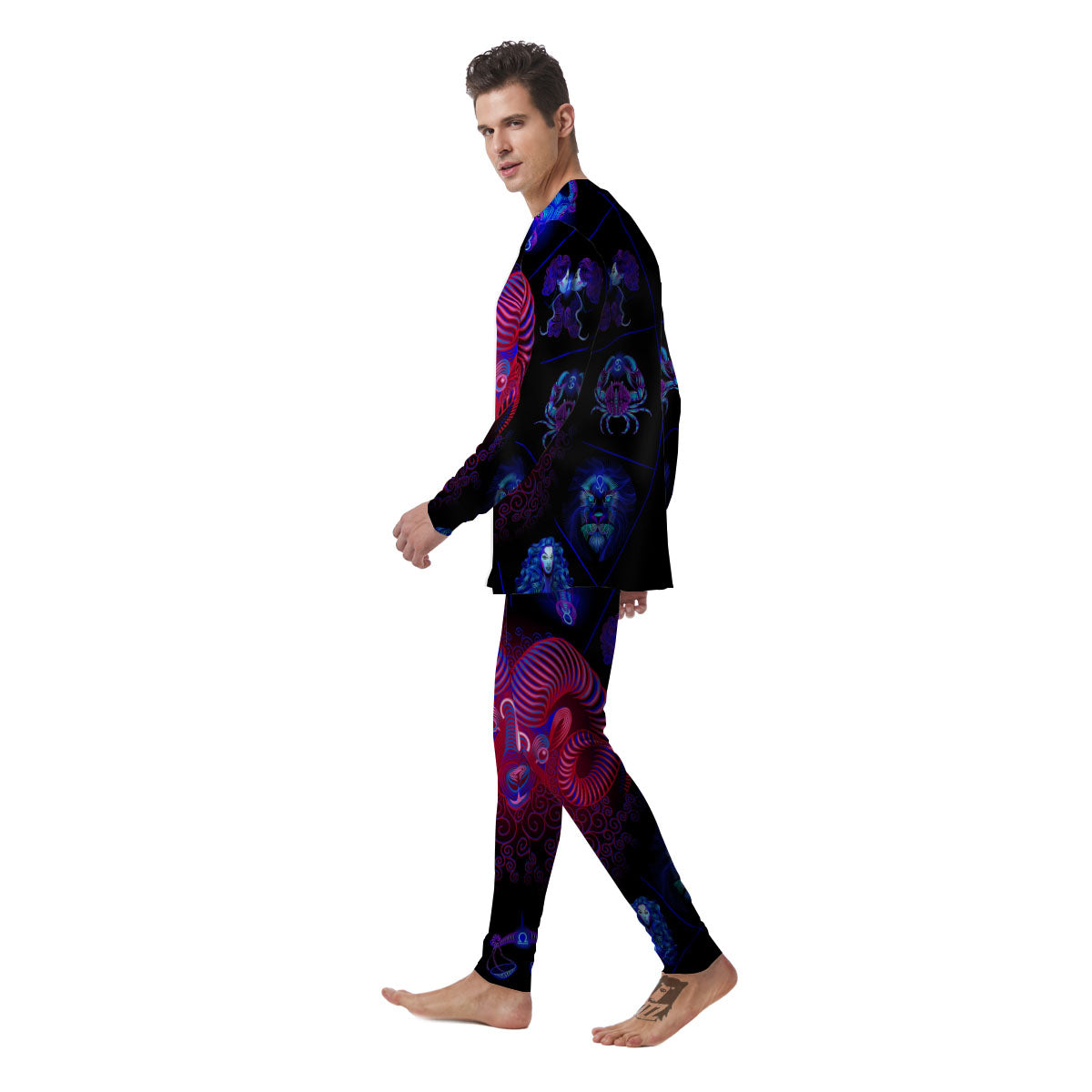 Astrological And Aries Signs Print Men's Pajamas-grizzshop