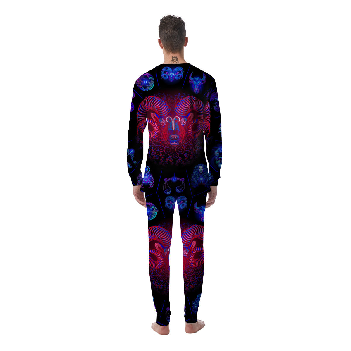 Astrological And Aries Signs Print Men's Pajamas-grizzshop