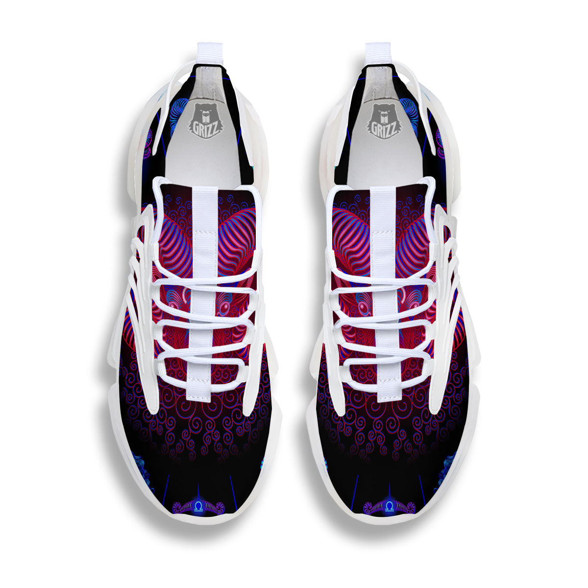 Astrological And Aries Signs Print White Gym Shoes-grizzshop