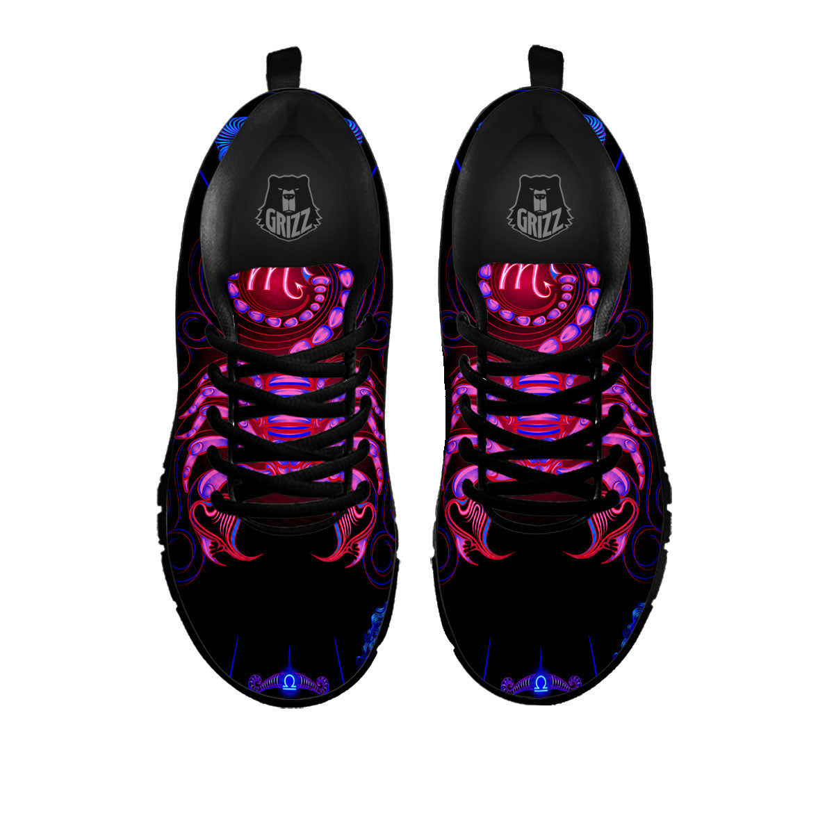 Astrological And Scorpio Signs Print Black Sneaker-grizzshop