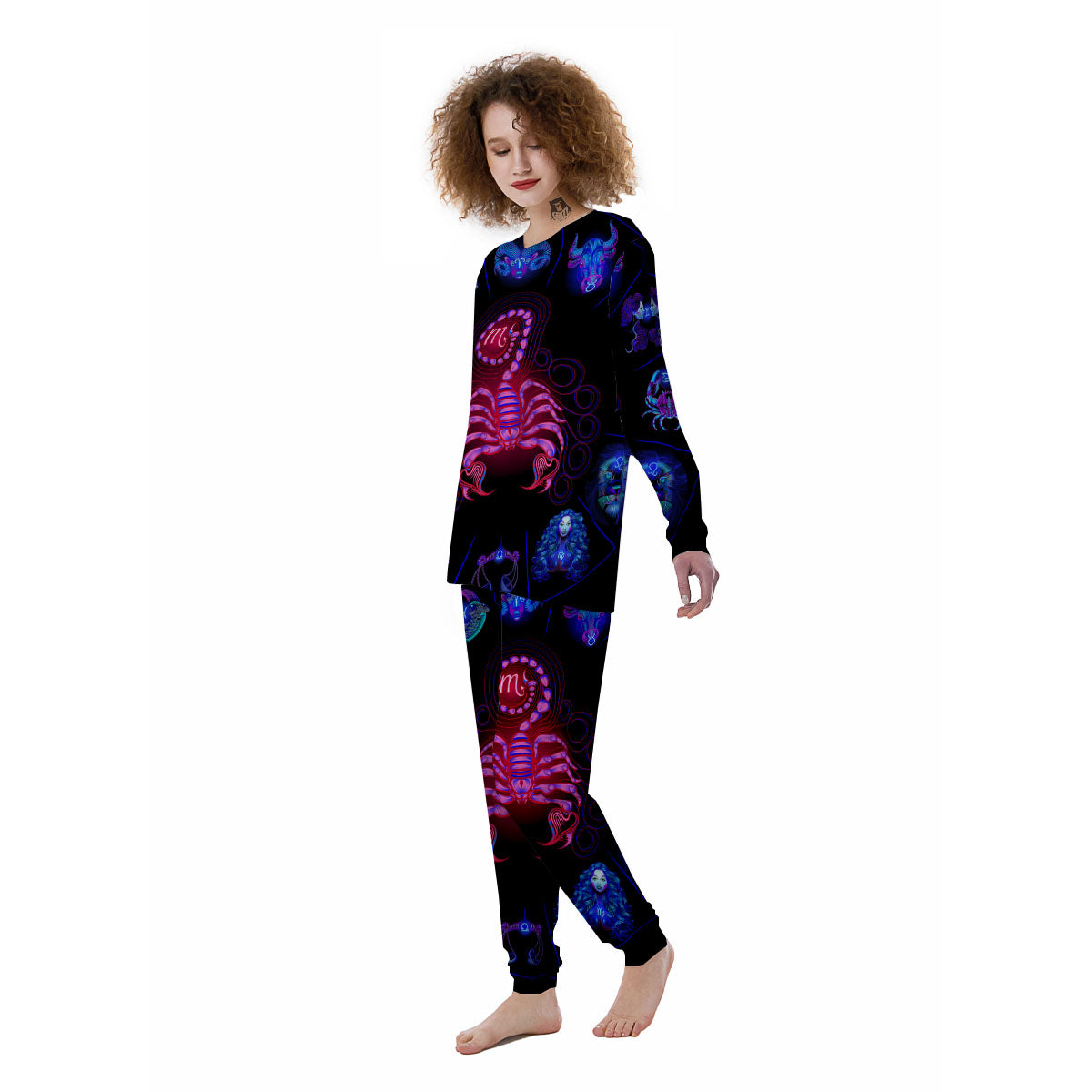 Astrological And Scorpio Signs Print Women's Pajamas-grizzshop