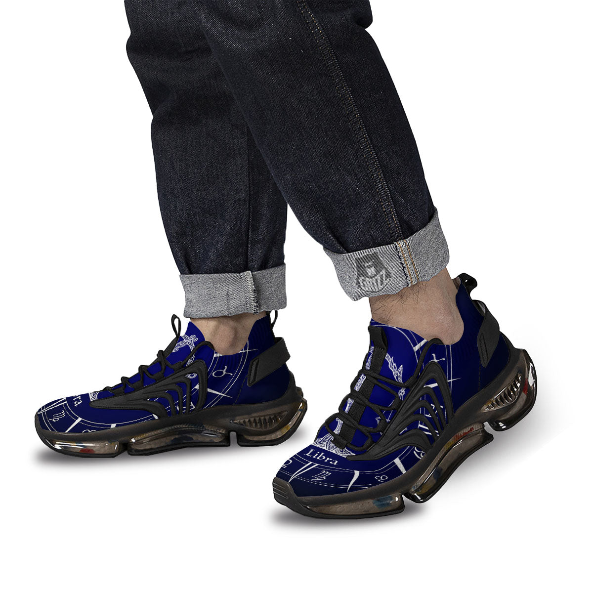 Astrological Libra Signs Libra Print Black Gym Shoes-grizzshop