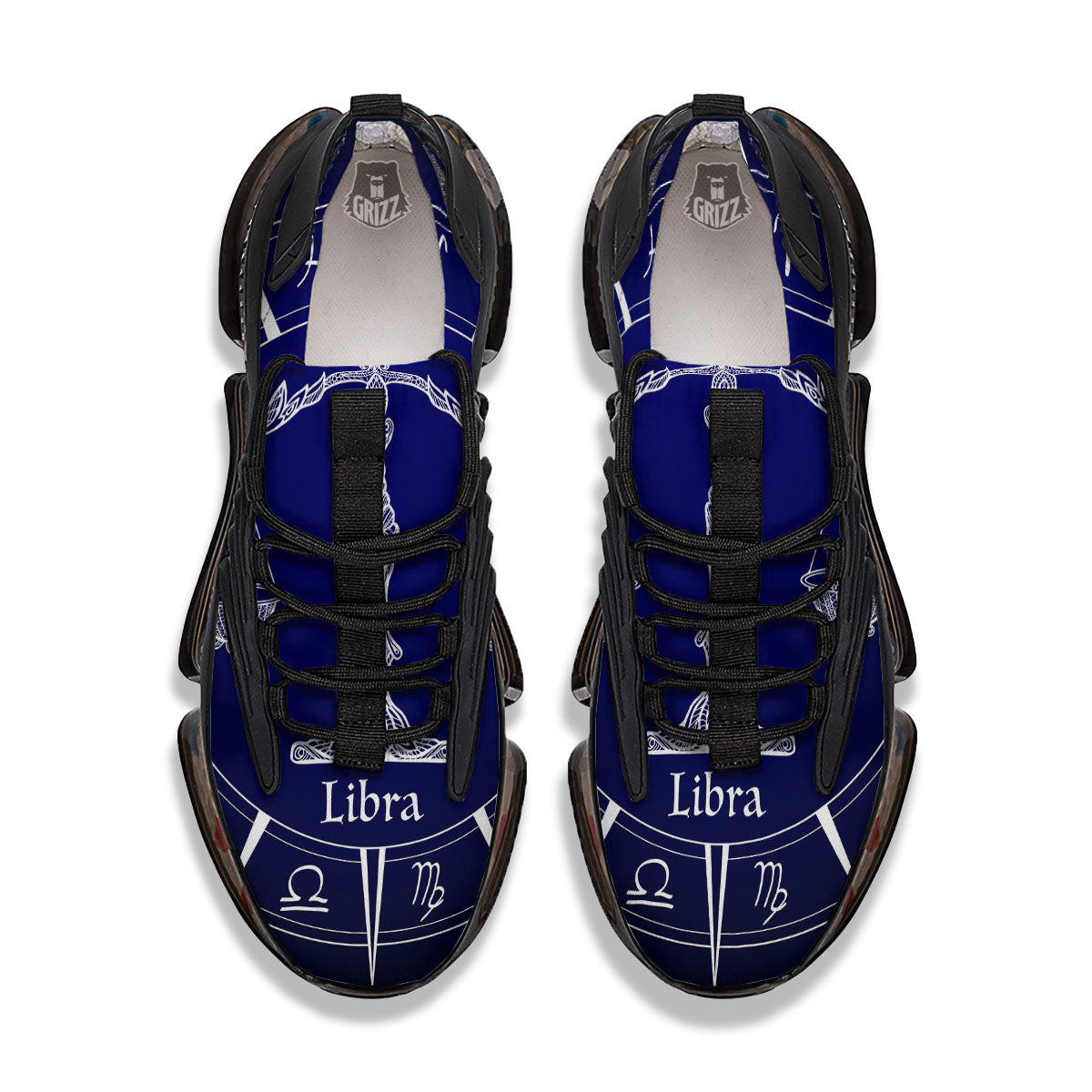 Astrological Libra Signs Libra Print Black Gym Shoes-grizzshop
