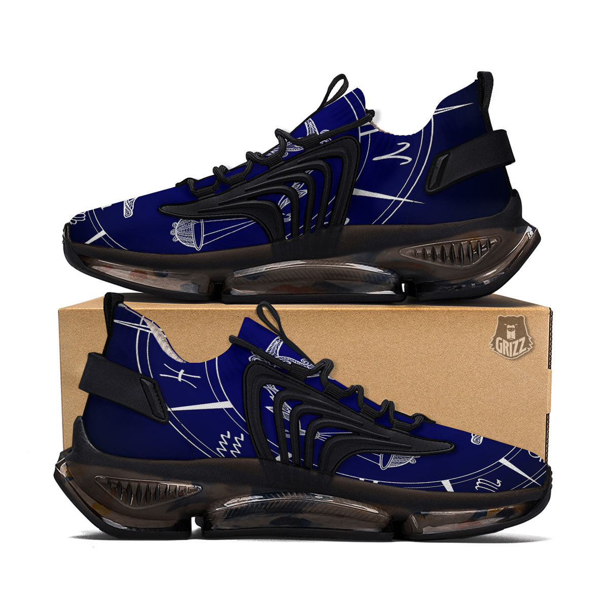 Astrological Libra Signs Libra Print Black Gym Shoes-grizzshop