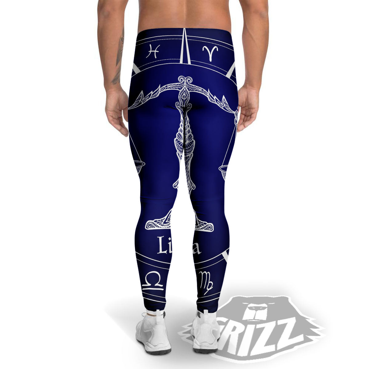 Astrological Libra Signs Libra Print Men's Leggings-grizzshop