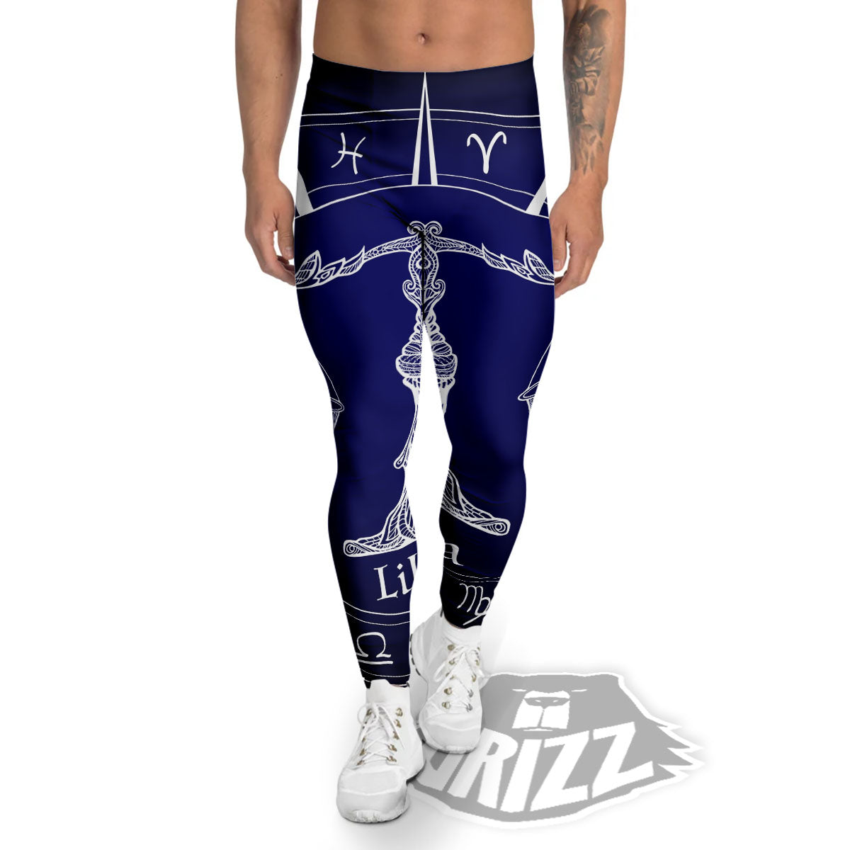 Astrological Libra Signs Libra Print Men's Leggings-grizzshop