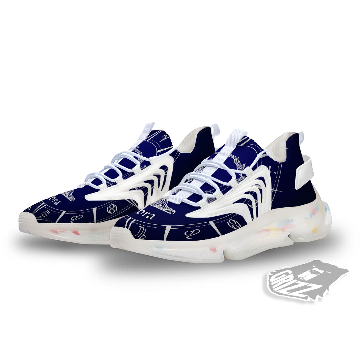 Astrological Libra Signs Libra Print White Gym Shoes-grizzshop