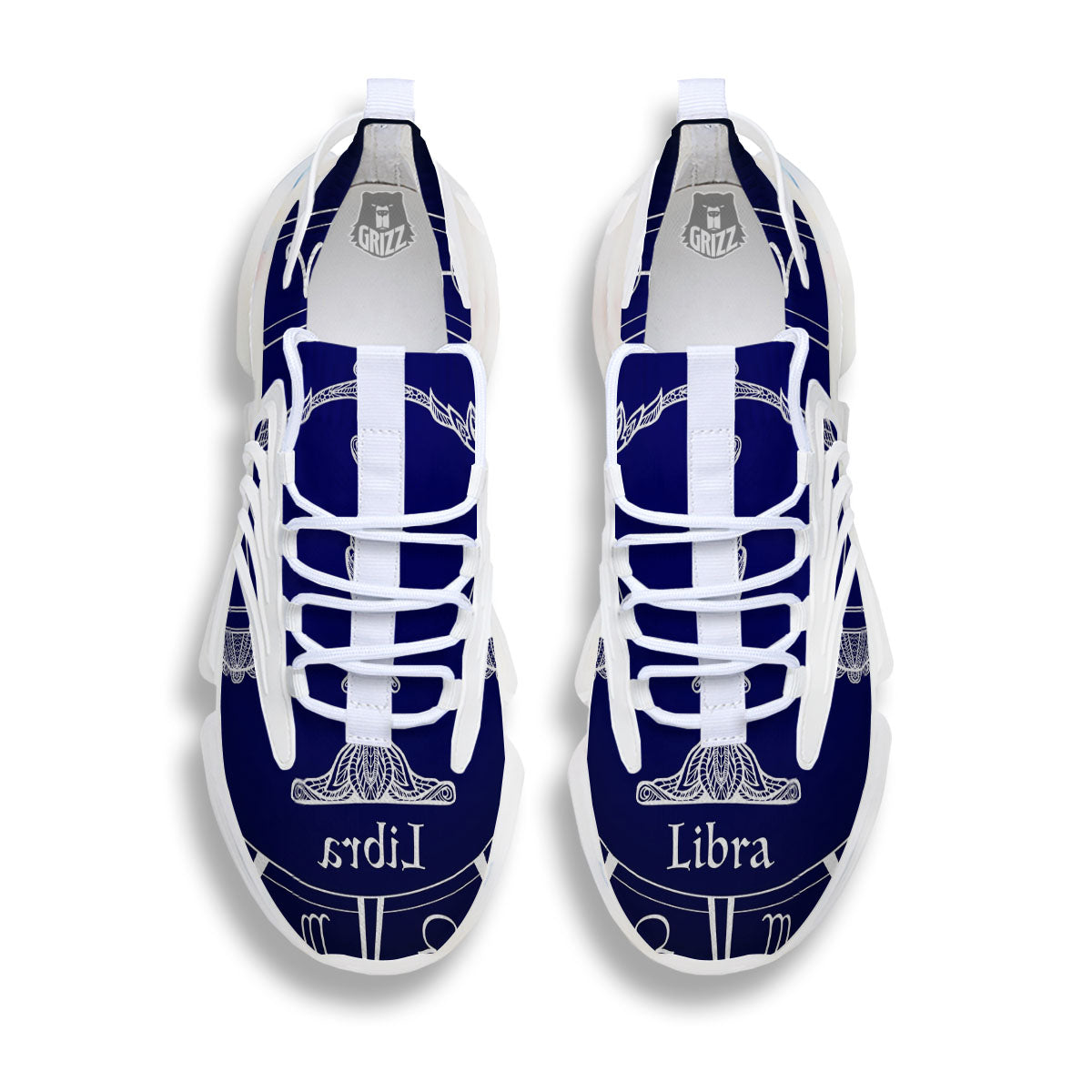 Astrological Libra Signs Libra Print White Gym Shoes-grizzshop