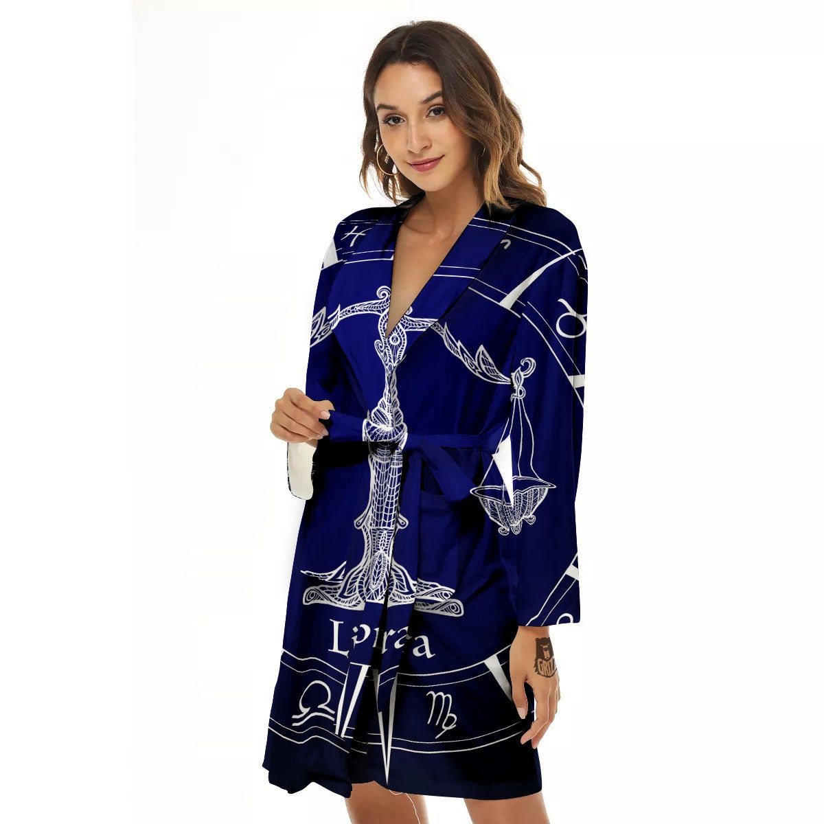 Astrological Libra Signs Libra Print Women's Robe-grizzshop