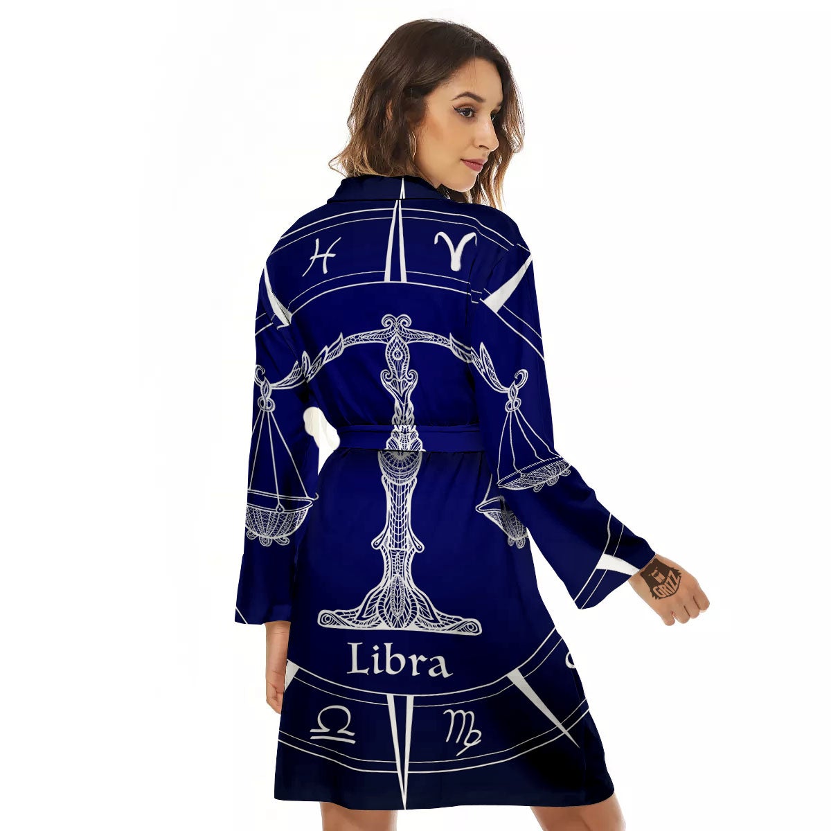 Astrological Libra Signs Libra Print Women's Robe-grizzshop