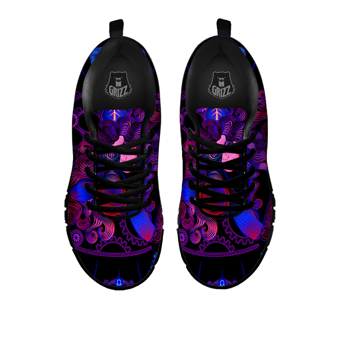 Astrological Signs And Sagittarius Print Black Sneaker-grizzshop