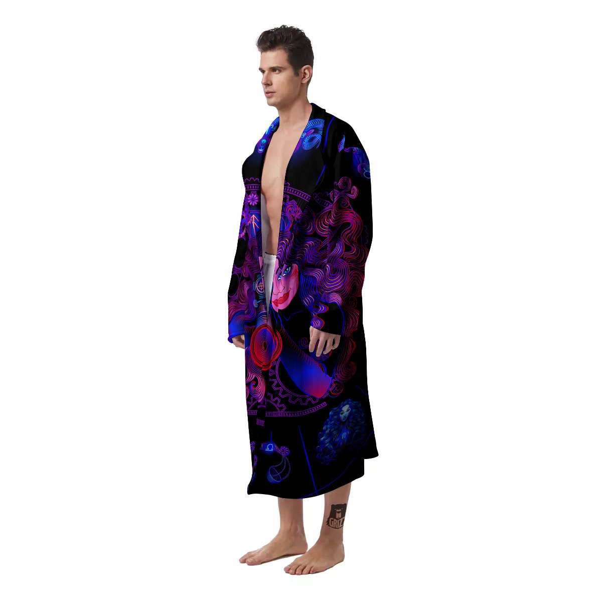Astrological Signs And Sagittarius Print Men's Robe-grizzshop