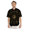 Astrology Zodiac Signs Print Men's Short Sleeve Shirts-grizzshop