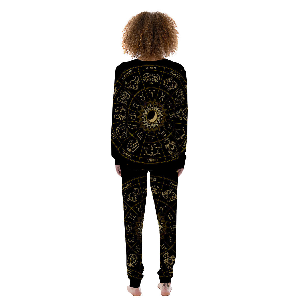 Astrology Zodiac Signs Print Women's Pajamas-grizzshop