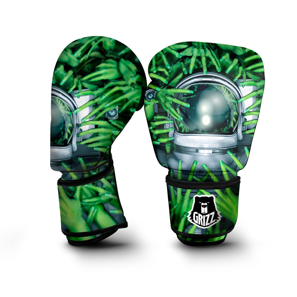 Astronaut And Alien Sci Fi Print Boxing Gloves-grizzshop