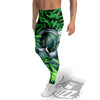 Astronaut And Alien Sci Fi Print Men's Leggings-grizzshop