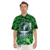 Astronaut And Alien Sci Fi Print Men's Short Sleeve Shirts-grizzshop