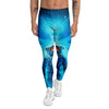 Astronaut And Female Alien Print Men's Leggings-grizzshop