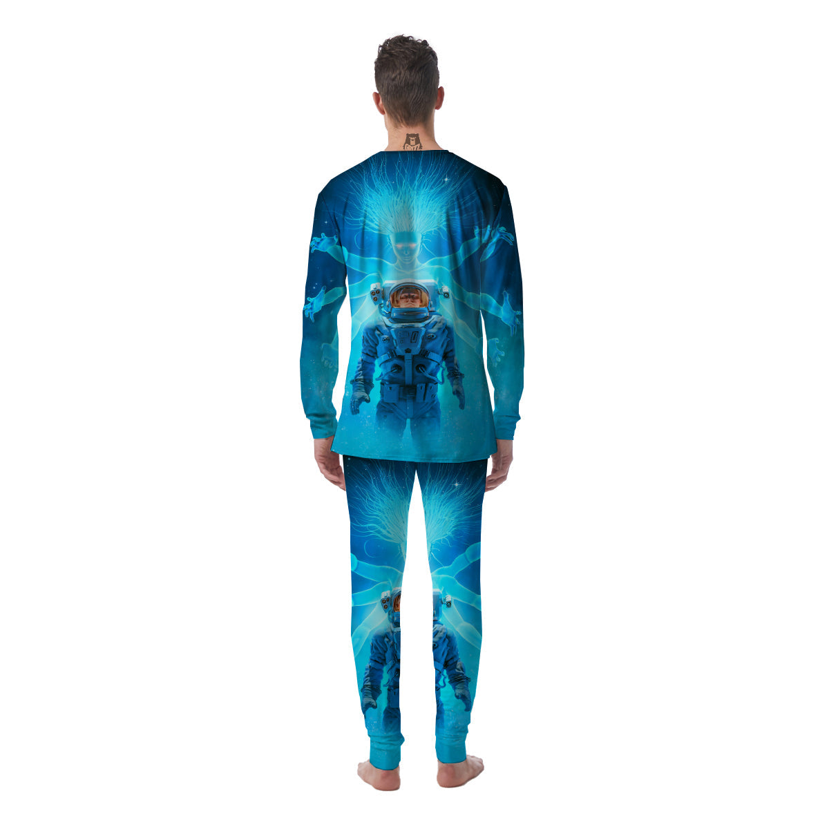 Astronaut And Female Alien Print Men's Pajamas-grizzshop