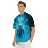 Astronaut And Female Alien Print Men's Short Sleeve Shirts-grizzshop